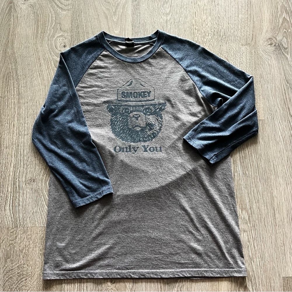 Men’s Smokey the bear raglan tshirt